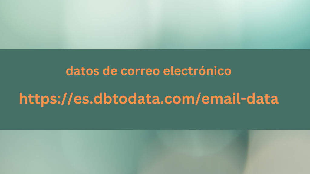 datos de correo electrónico